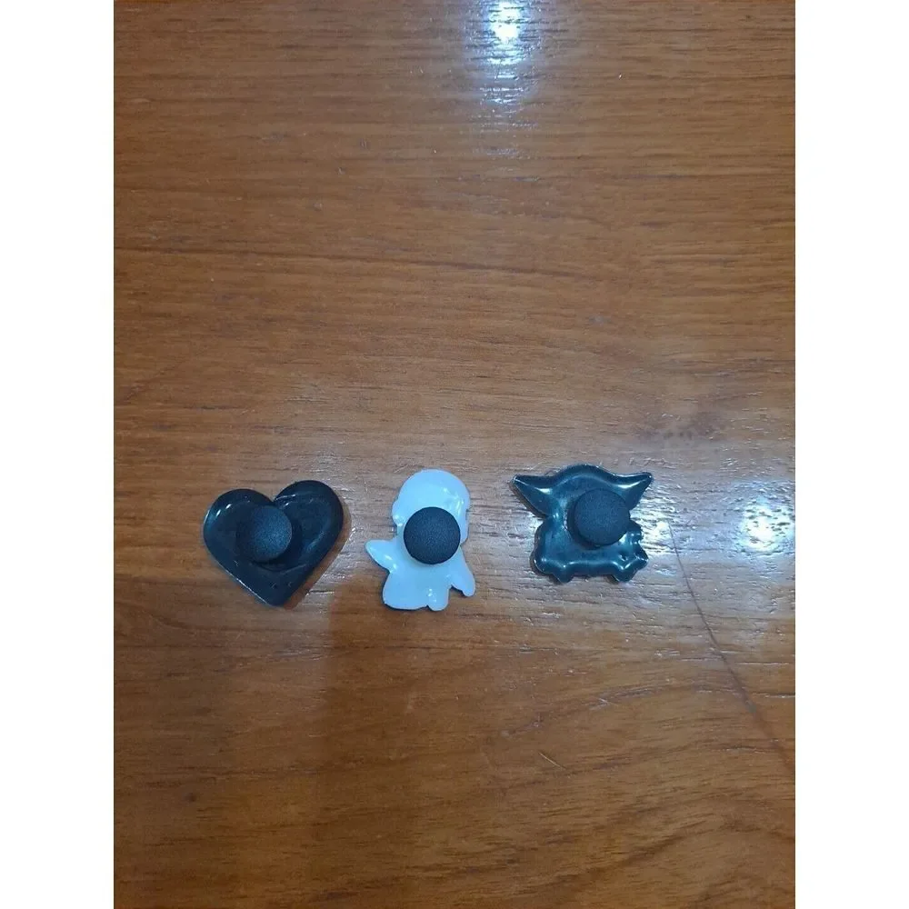 Lot Of 3 Star Wars Themed Croc Charm Jibz Grogu Mandalorian‎